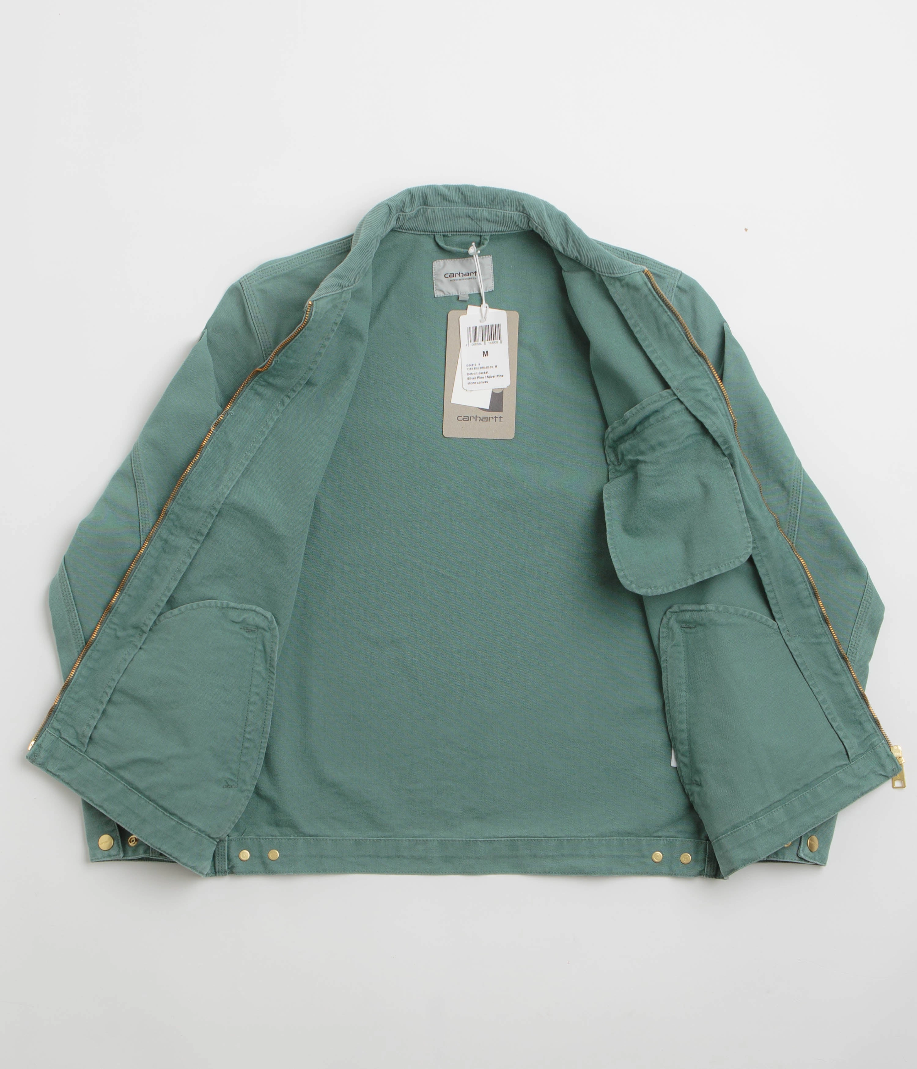 Carhartt Detroit Jacket - Silver Pine / Silver Pine Flexible Outerwear Double Stitched Edging