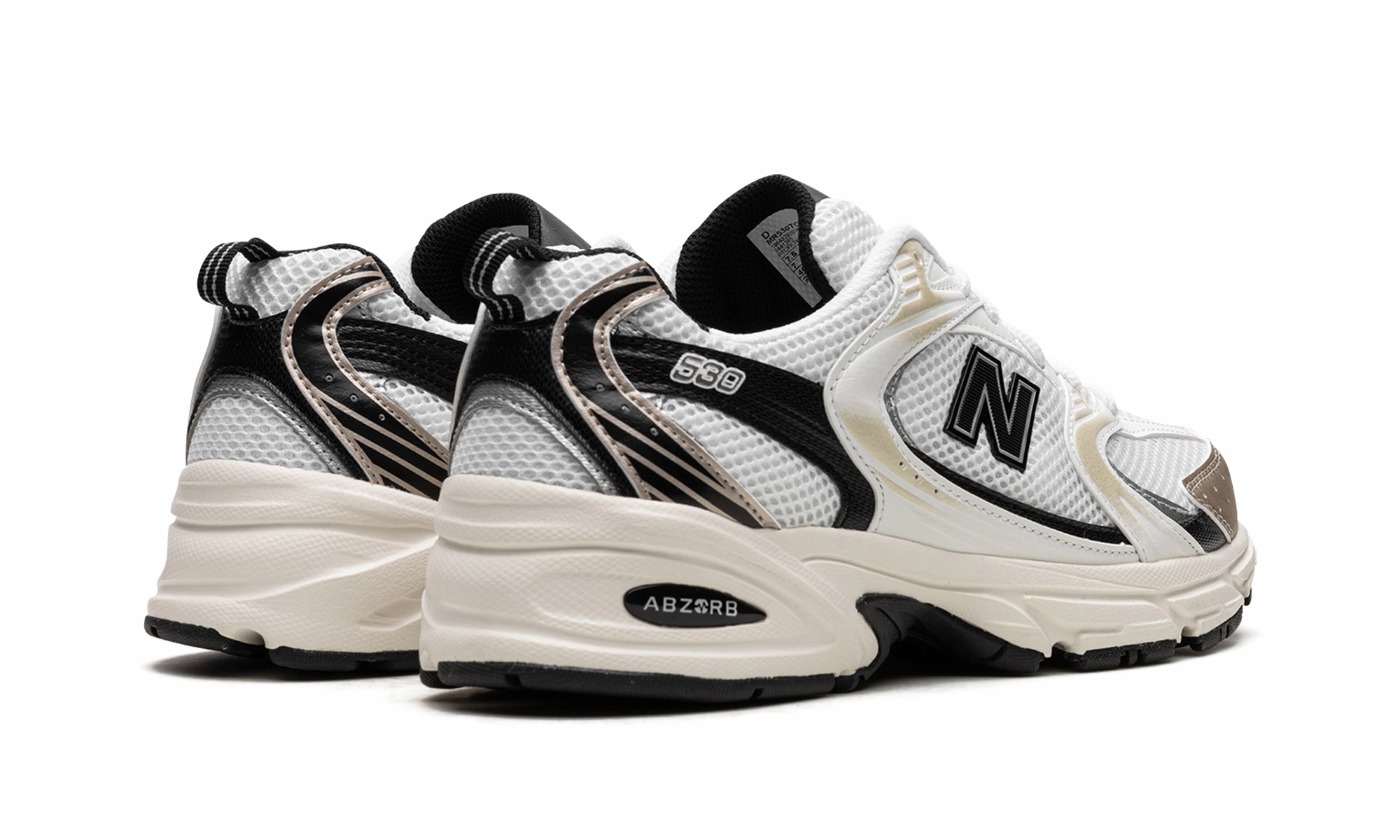 530 "White / Gold / Black" All Day Wear Comfort Flexible Zones