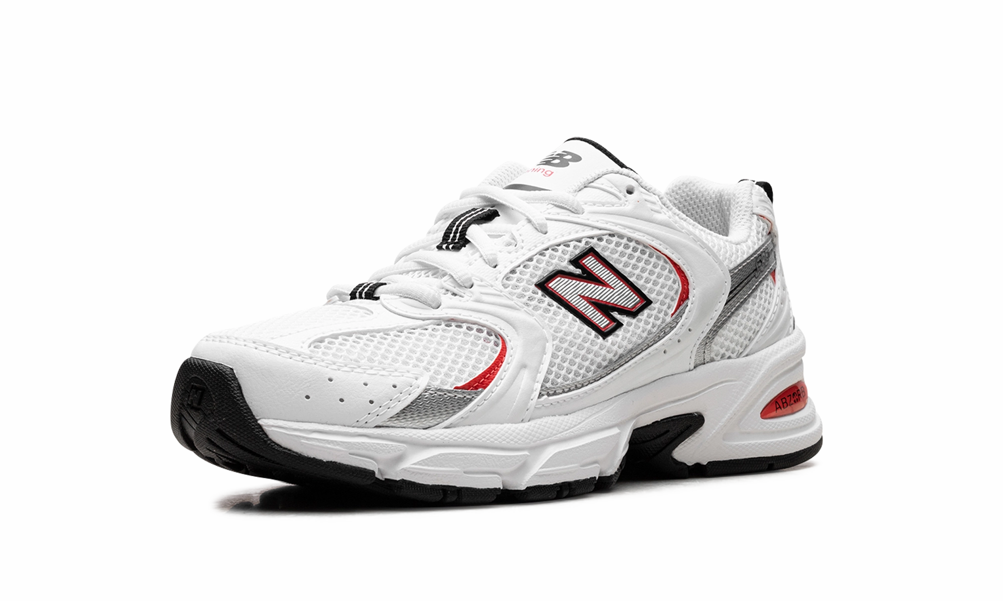 Recycled Polyester Blend Mesh Upper 530 "White Blast Red"