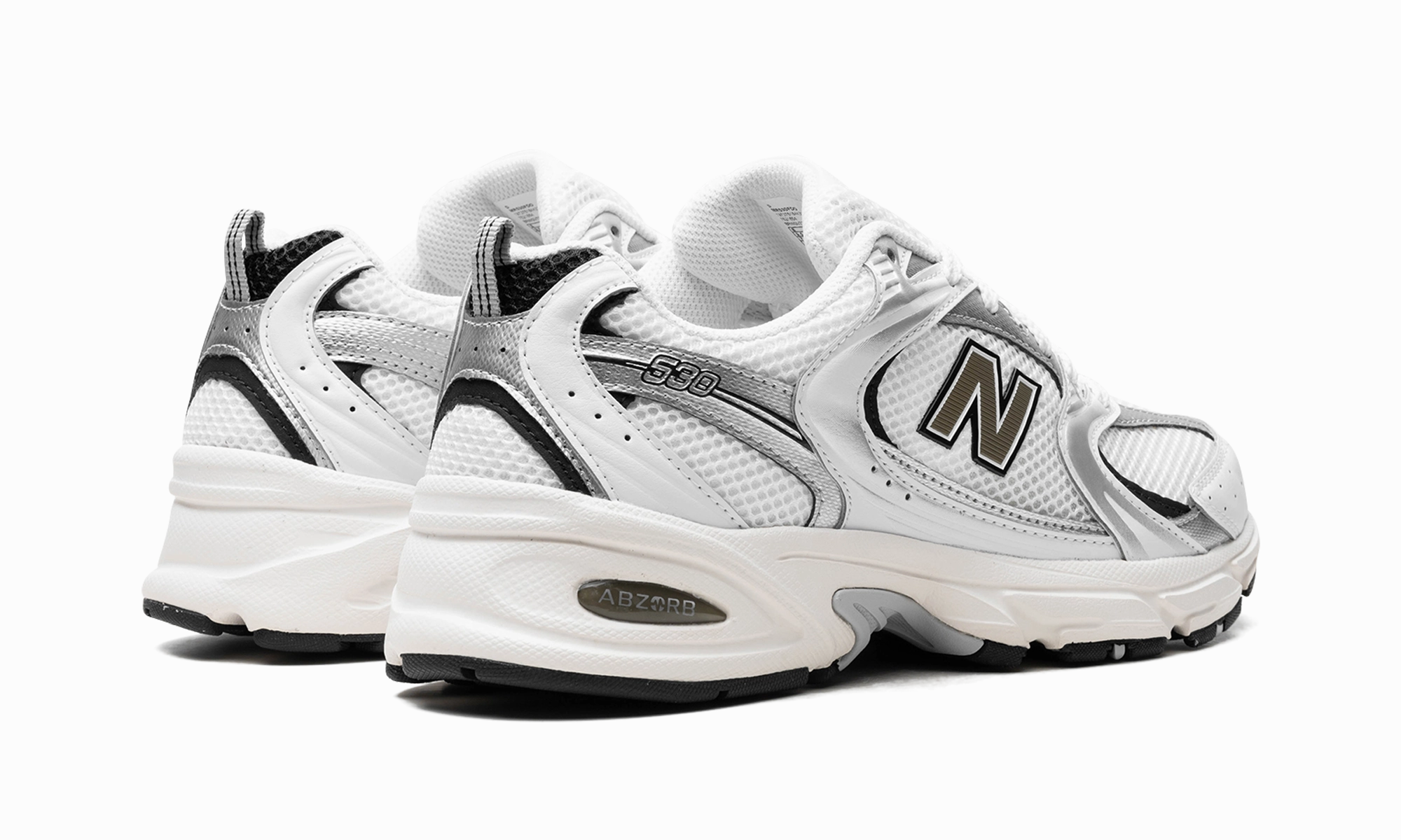 530 "White Silver Black" Athletic Aesthetic