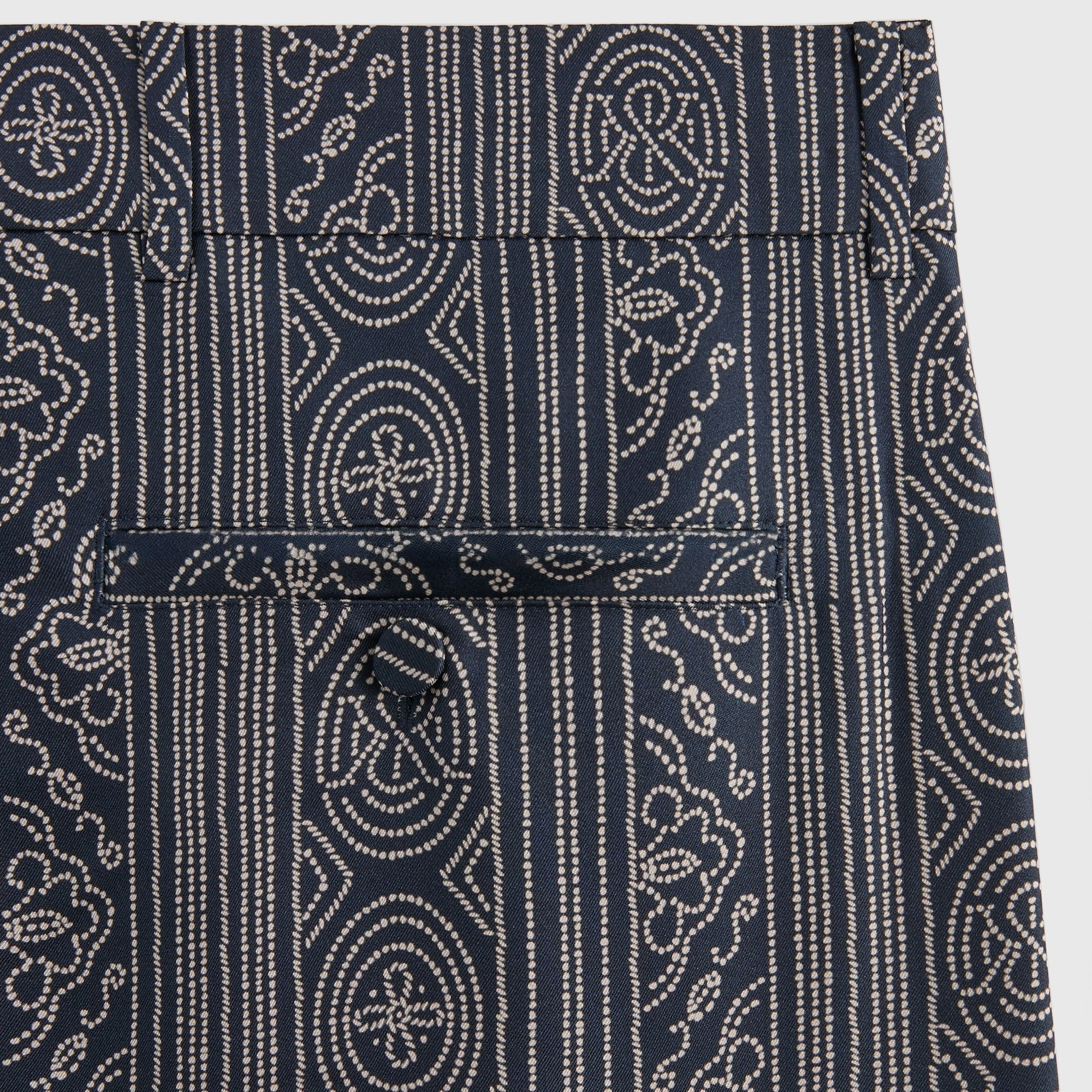 &Kin Batik Stripe Pleated Ari Trouser - Nocturnal Classy Fit Stretchable