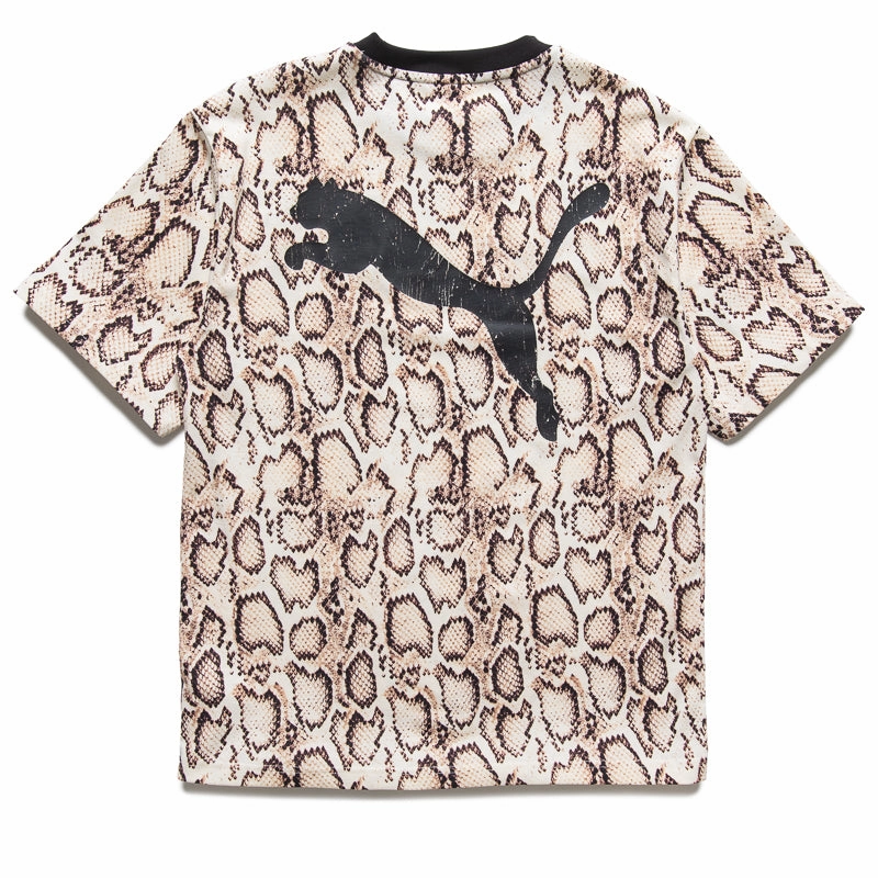 A$AP Rocky x Puma Snakeskin Tee - Frosted Ivory/AOP Windy day Ruffled edges