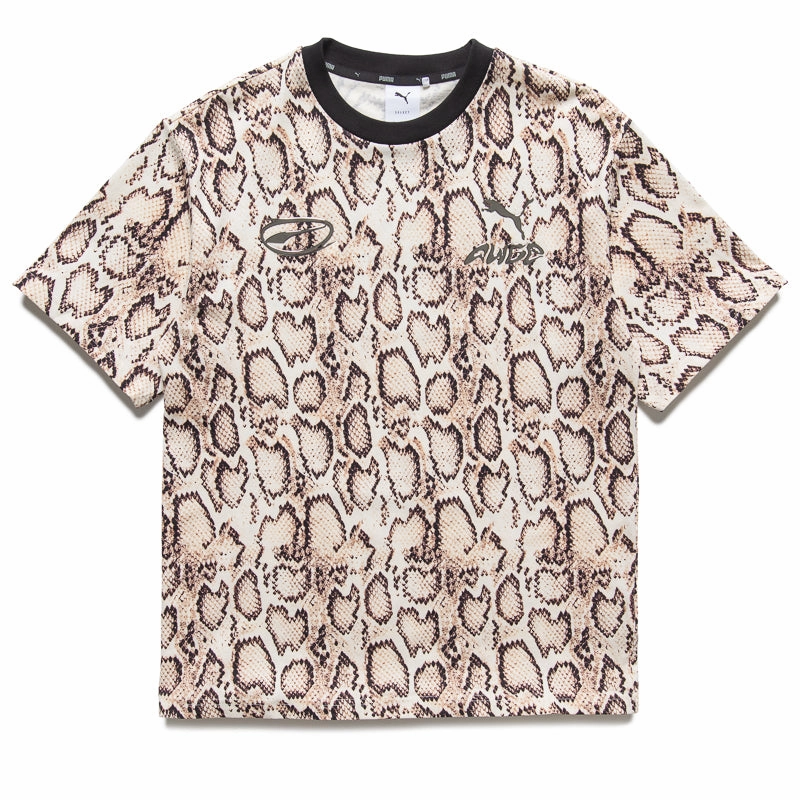 A$AP Rocky x Puma Snakeskin Tee - Frosted Ivory/AOP Beach Style