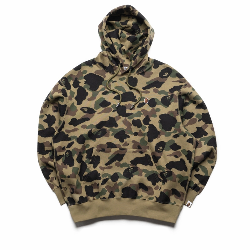 A Bathing Ape 1st Camo Jacquard One Point Relaxed Fit Hoodie - Green Elephant like