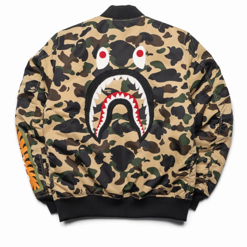 Relationship Diploma A Bathing Ape 1st Camo Shark MA-1 Jacket - Yellow