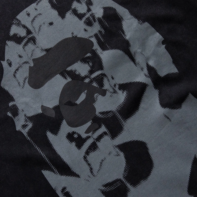 A Bathing Ape Ape Head Heavy Washed Tee - Black golfing venue