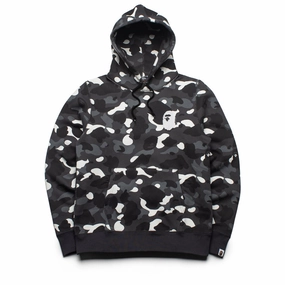 Potoroo like Adjustable Fit A Bathing Ape City Camo Ape Head Pullover Hoodie - Black