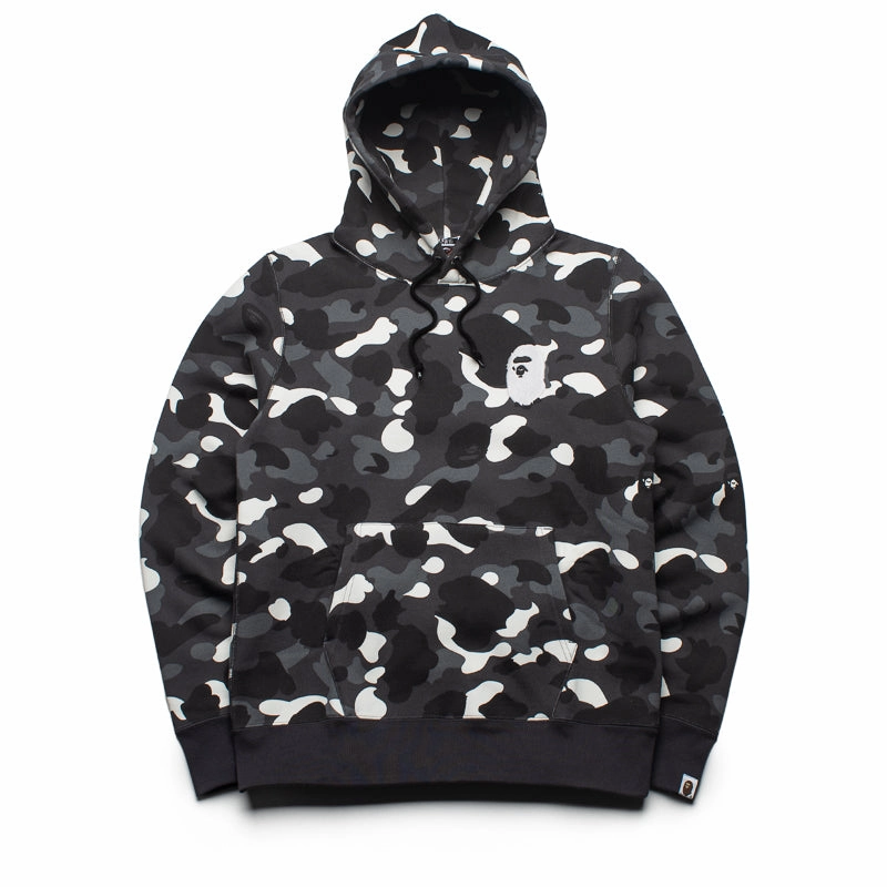 Eco Friendly Dye A Bathing Ape City Camo Ape Head Pullover Hoodie - Black