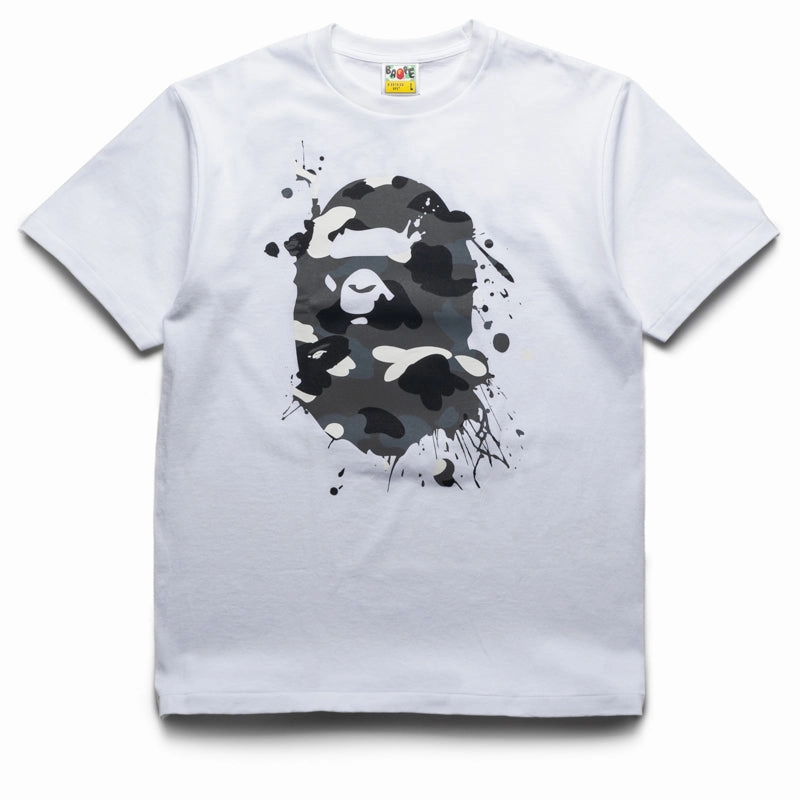 romper silhouette solo event A Bathing Ape City Camo Painting Ape Head Tee - White
