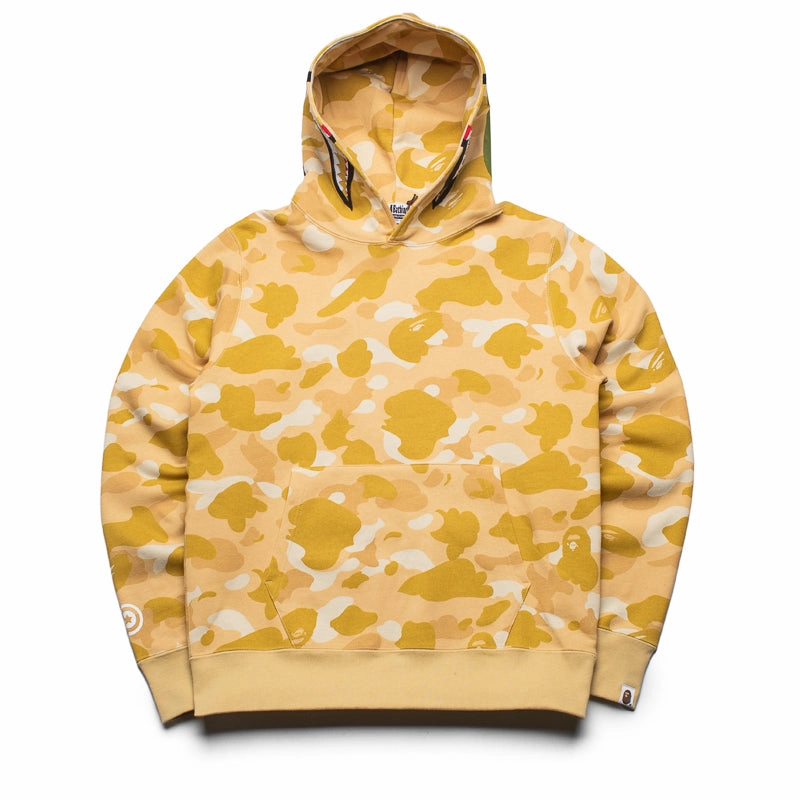 A Bathing Ape Color Camo Shark Pullover Hoodie - Yellow Mole like Low Profile Branding