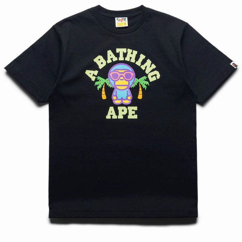 Modern Prints A Bathing Ape Colors Milo College Summer Tee - Black