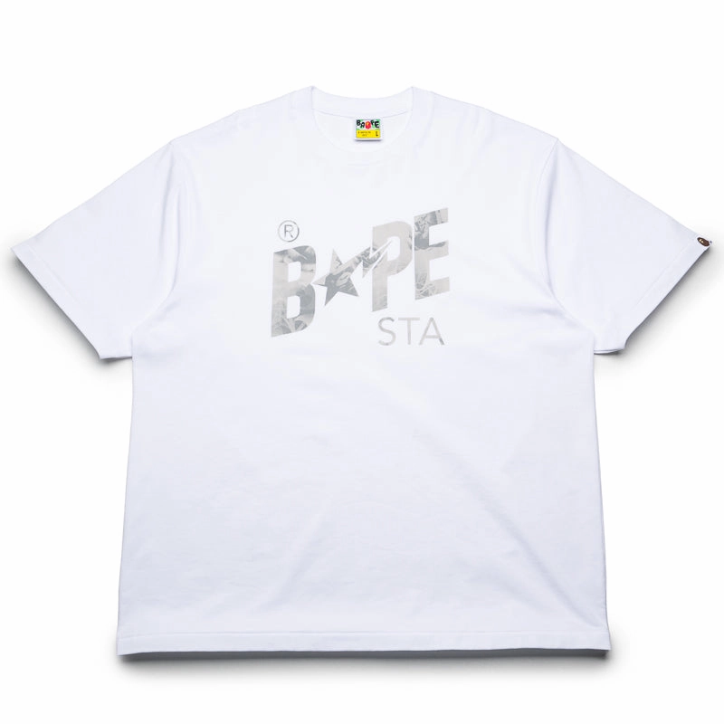 tennis venue conference venue A Bathing Ape Floral Solid Camo Bape Sta Logo Tee - White