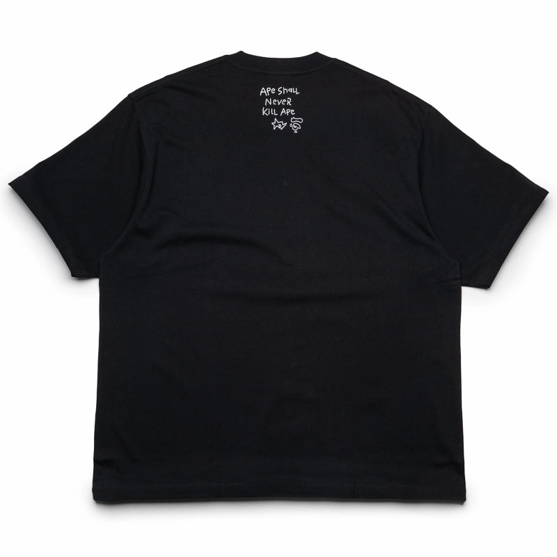 elastic waistband A Bathing Ape Hand Drawn Logo Tee - Black