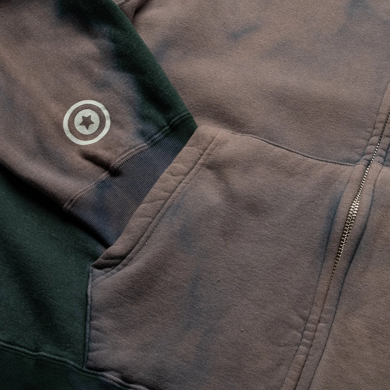 A Bathing Ape Hand Dye Shark Full Zip Hoodie - Green Mobility