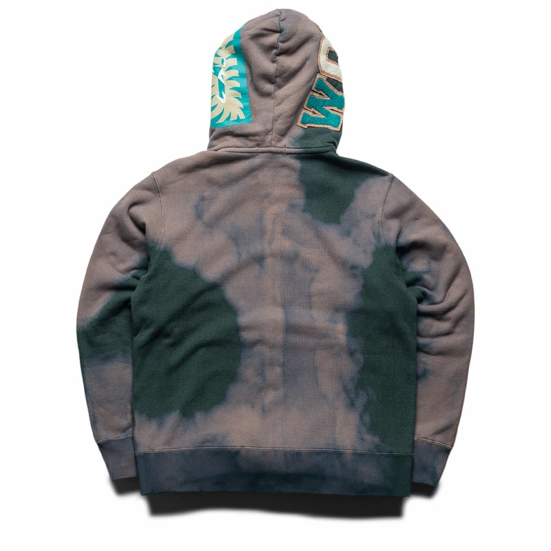 Lightweight Warmth A Bathing Ape Hand Dye Shark Full Zip Hoodie - Green