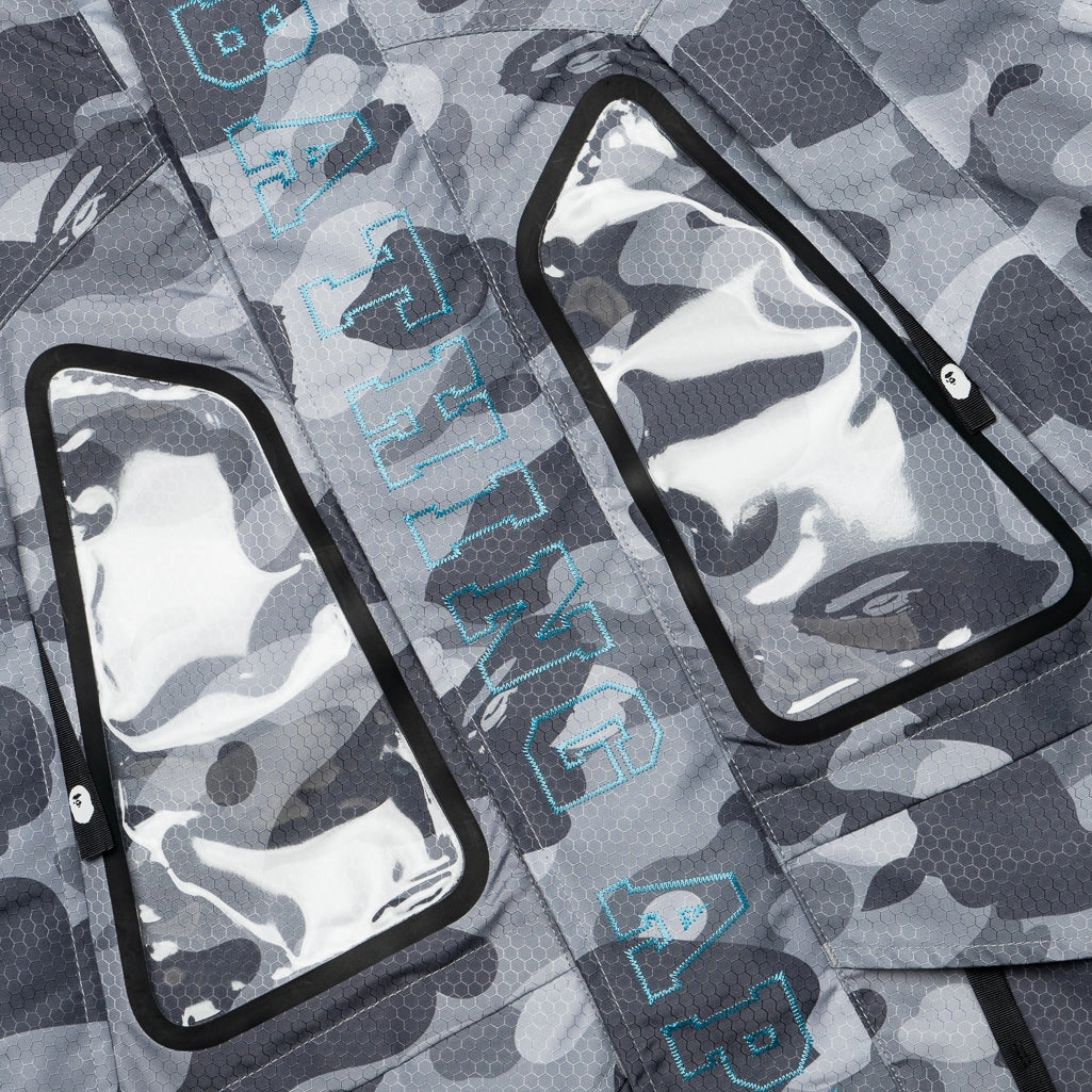 Compressed Packaging A Bathing Ape Honeycomb Camo Snowboard Jacket - Grey