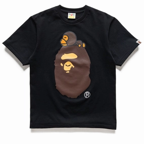 A Bathing Ape Milo On Big Ape Tee - Black University