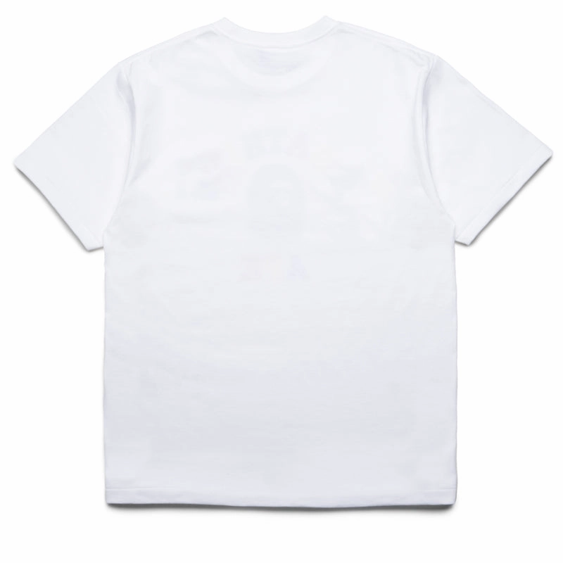 Wedding A Bathing Ape Neon Camo College Tee - White