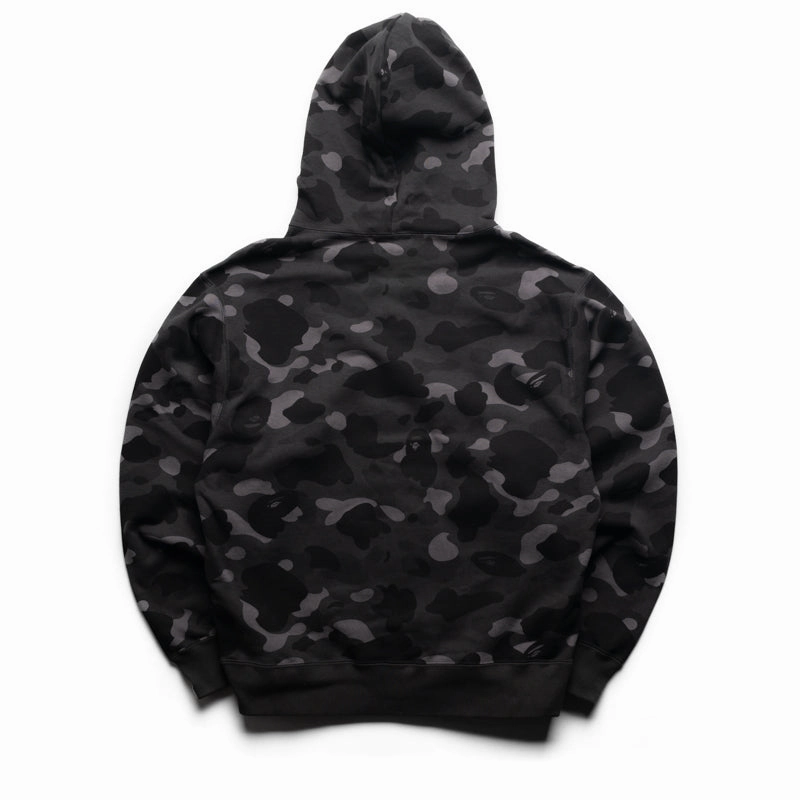 A Bathing Ape One Point Color Camo Cropped Full Zip Hoodie - Black Dingo like