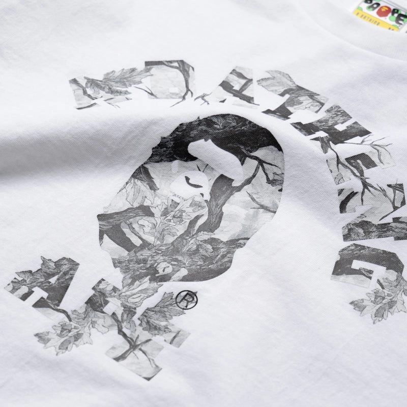 A Bathing Ape Tree Edge Camo College Tee - White/White Breathable Design