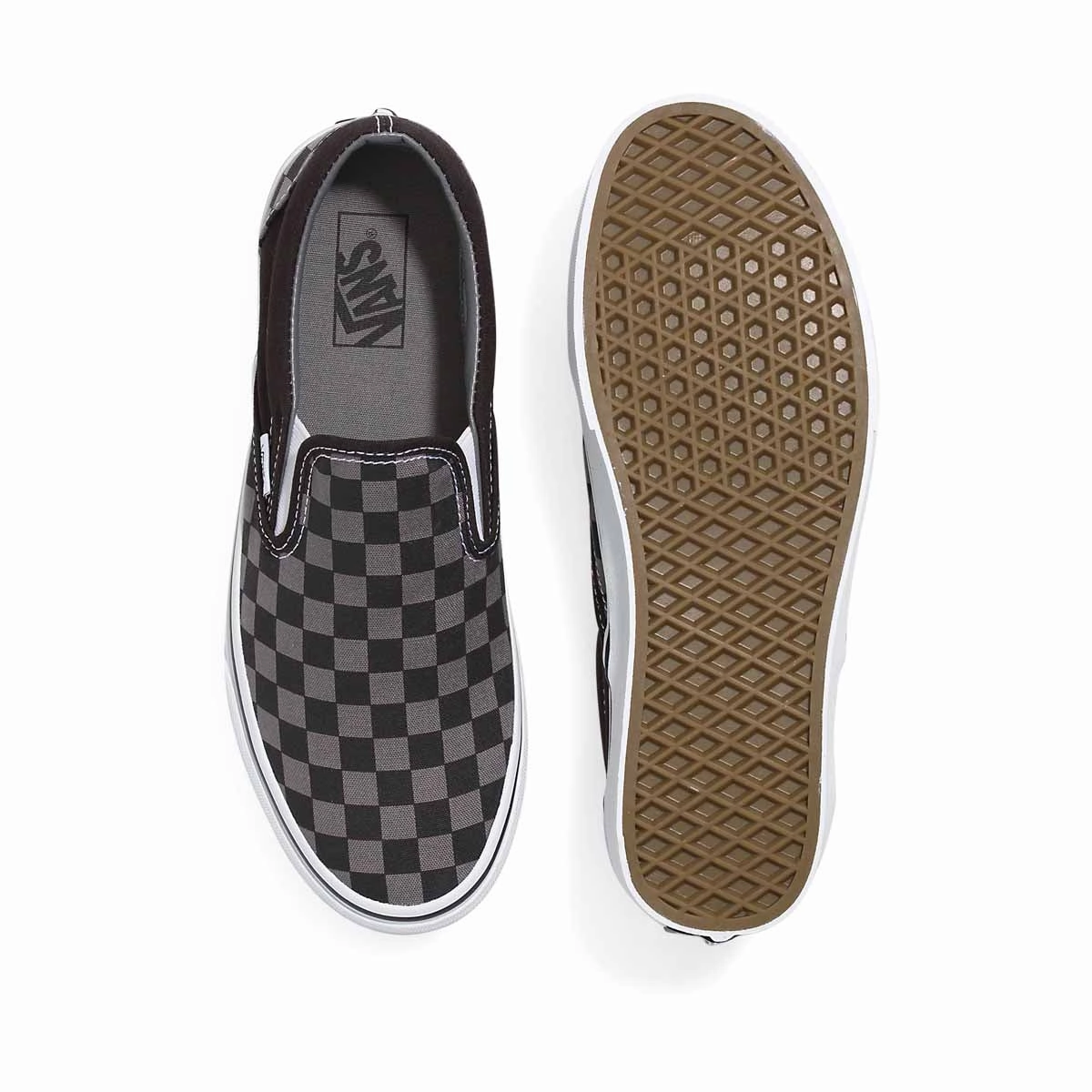 Cold Proof Classic Slip-On Checkerboard 'Pewter Grey Check' Unisex Shoes