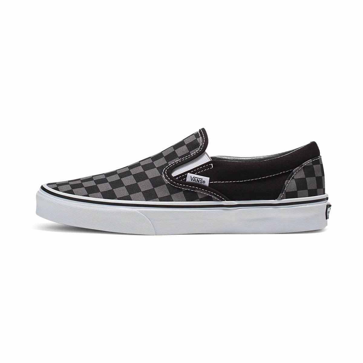 Classic Slip-On Checkerboard 'Pewter Grey Check' Unisex Shoes Light Activity