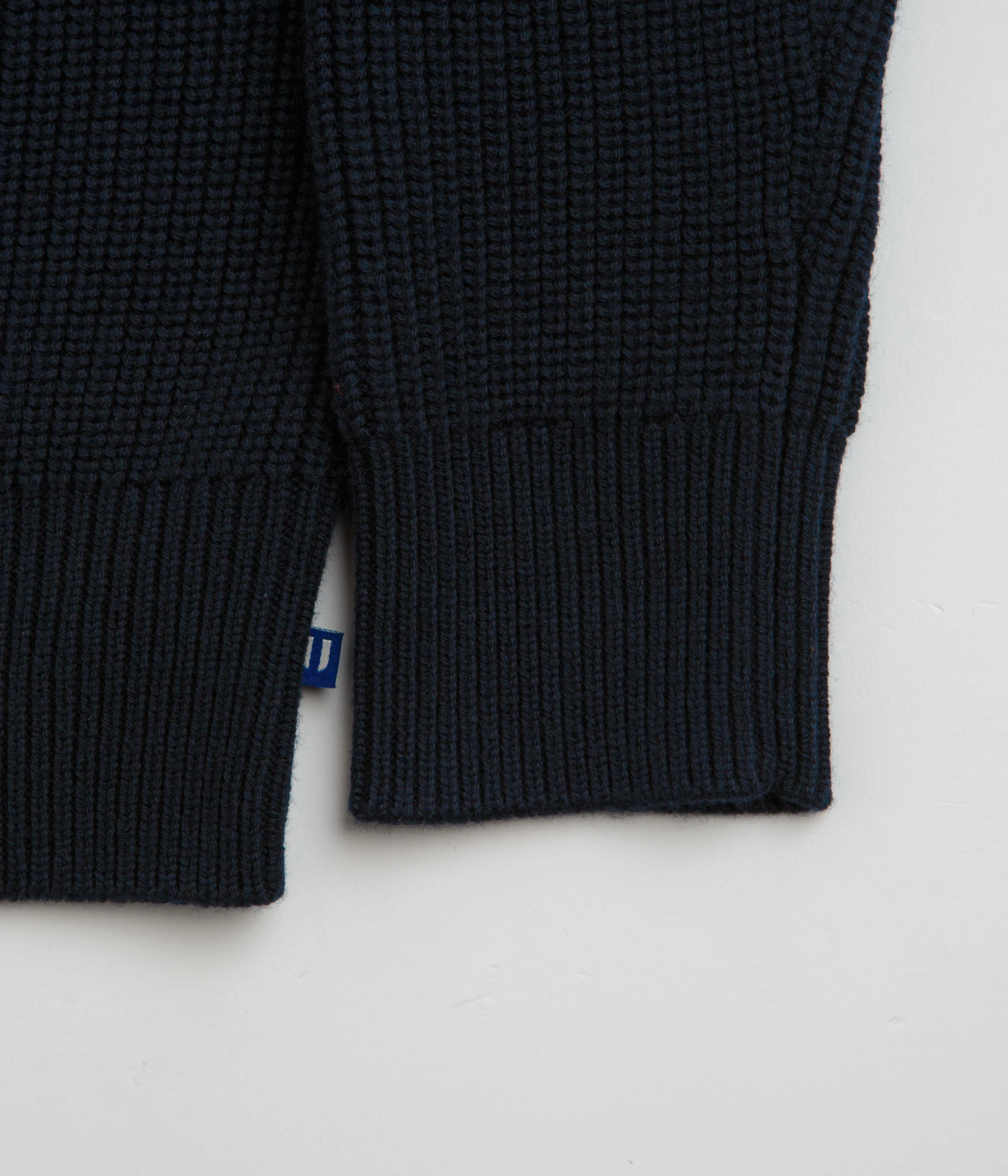 Bright Hue chain accents Uskees 7013 Knit Crewneck Sweatshirt - Midnight Blue