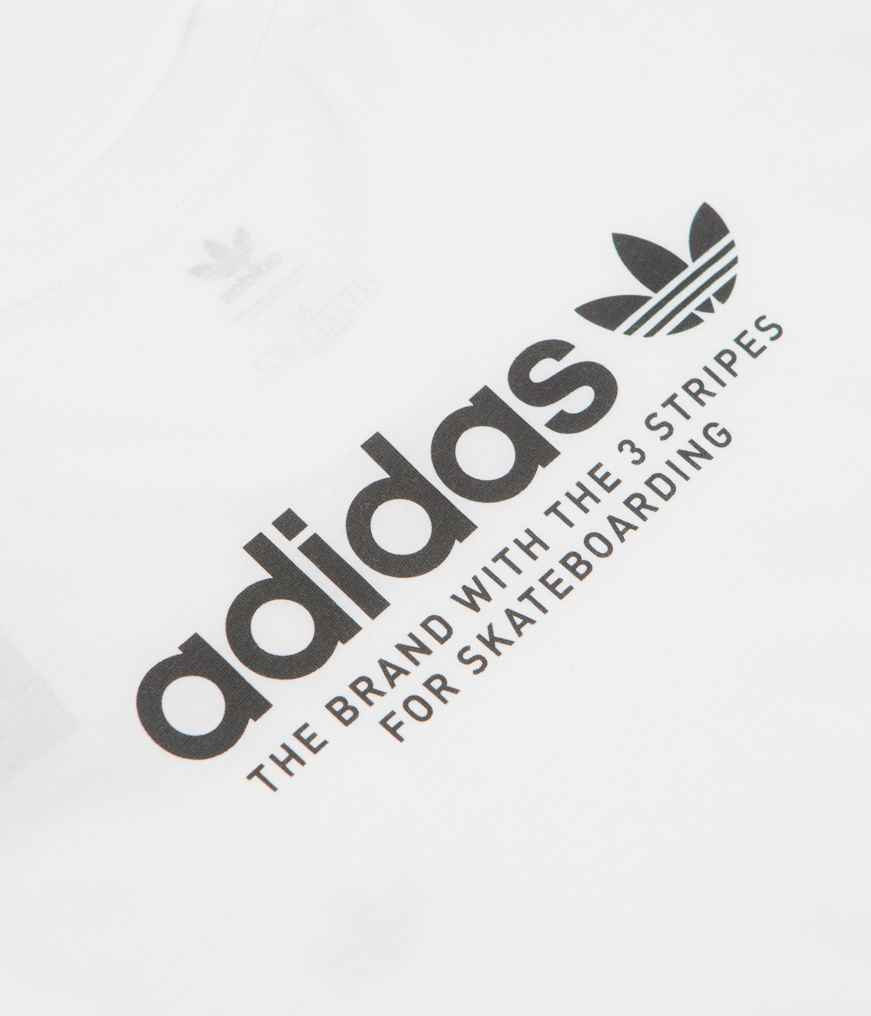 classic waist print pattern Adidas 4.0 Logo T-Shirt - White / Black / Black
