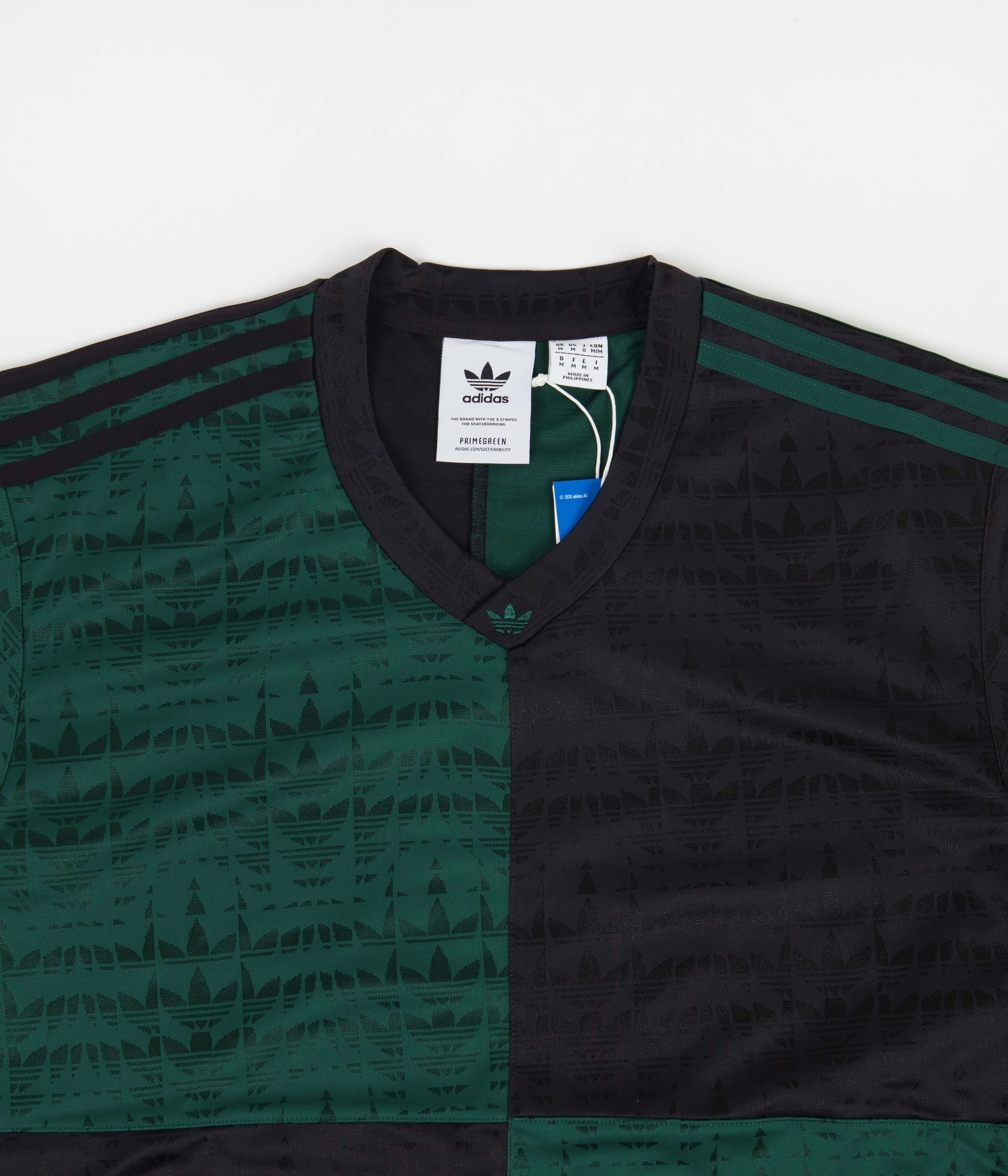Adidas Checkered Club Long Sleeve Jersey - Collegiate Green / Black group event Trendy Accessories