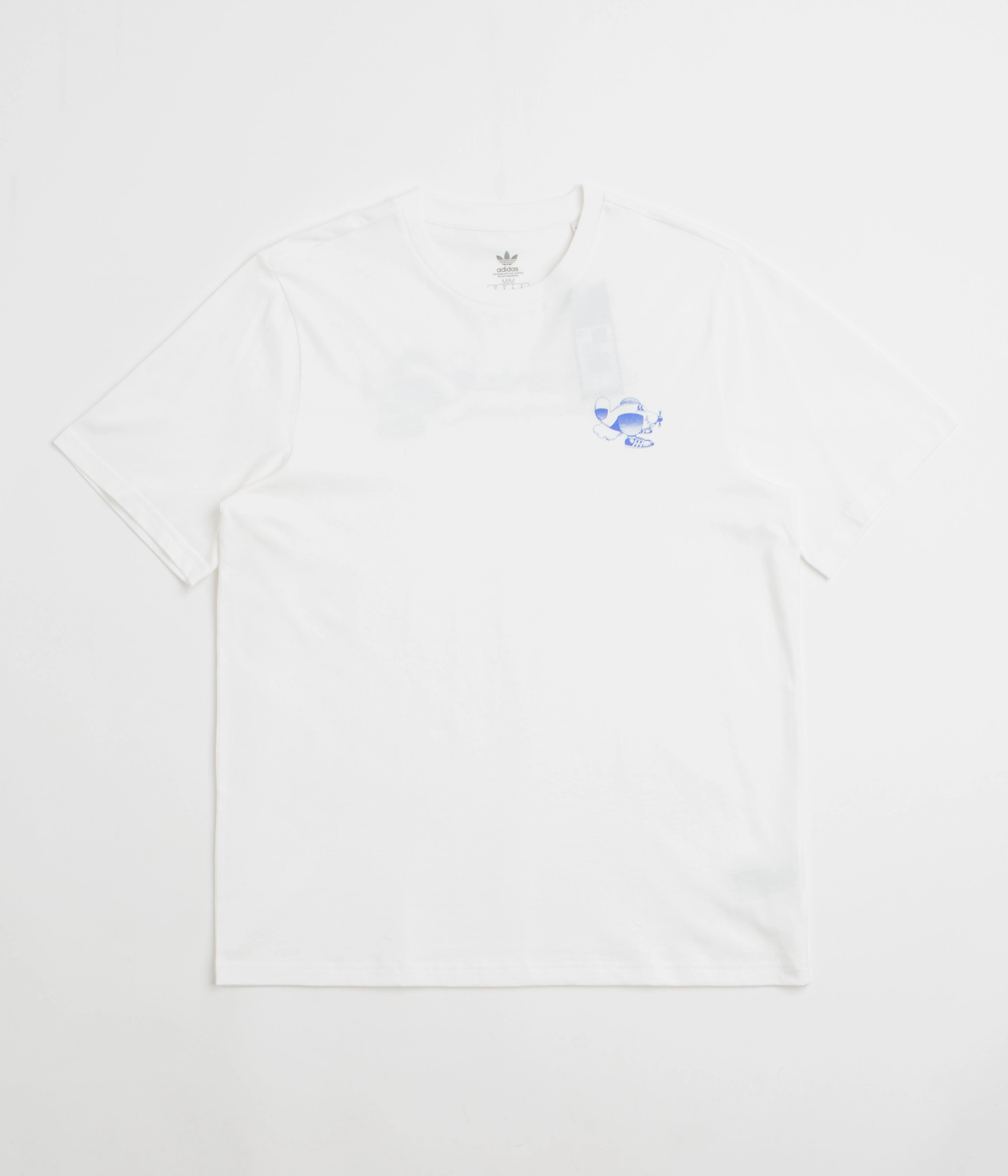 hot air balloon event baseball Adidas Dog Plane T-Shirt - White / Lucid Blue