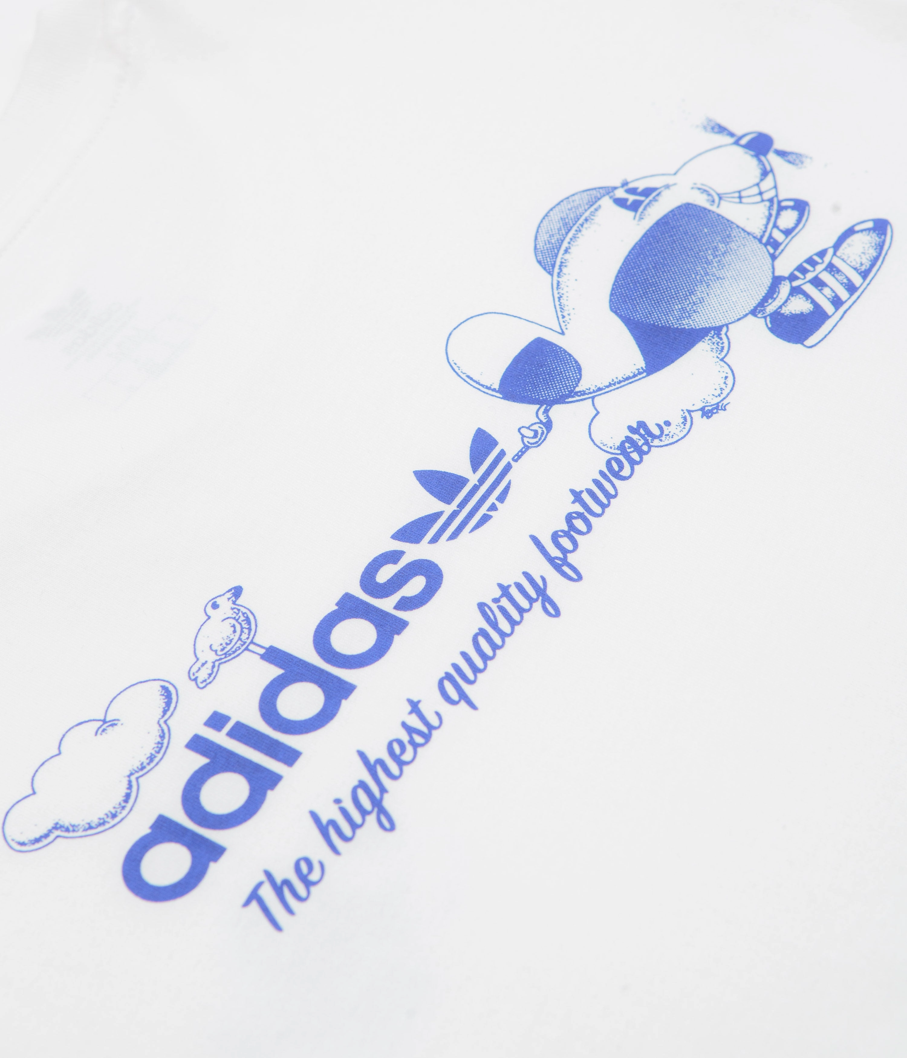 Adidas Dog Plane T-Shirt - White / Lucid Blue picnic clothes