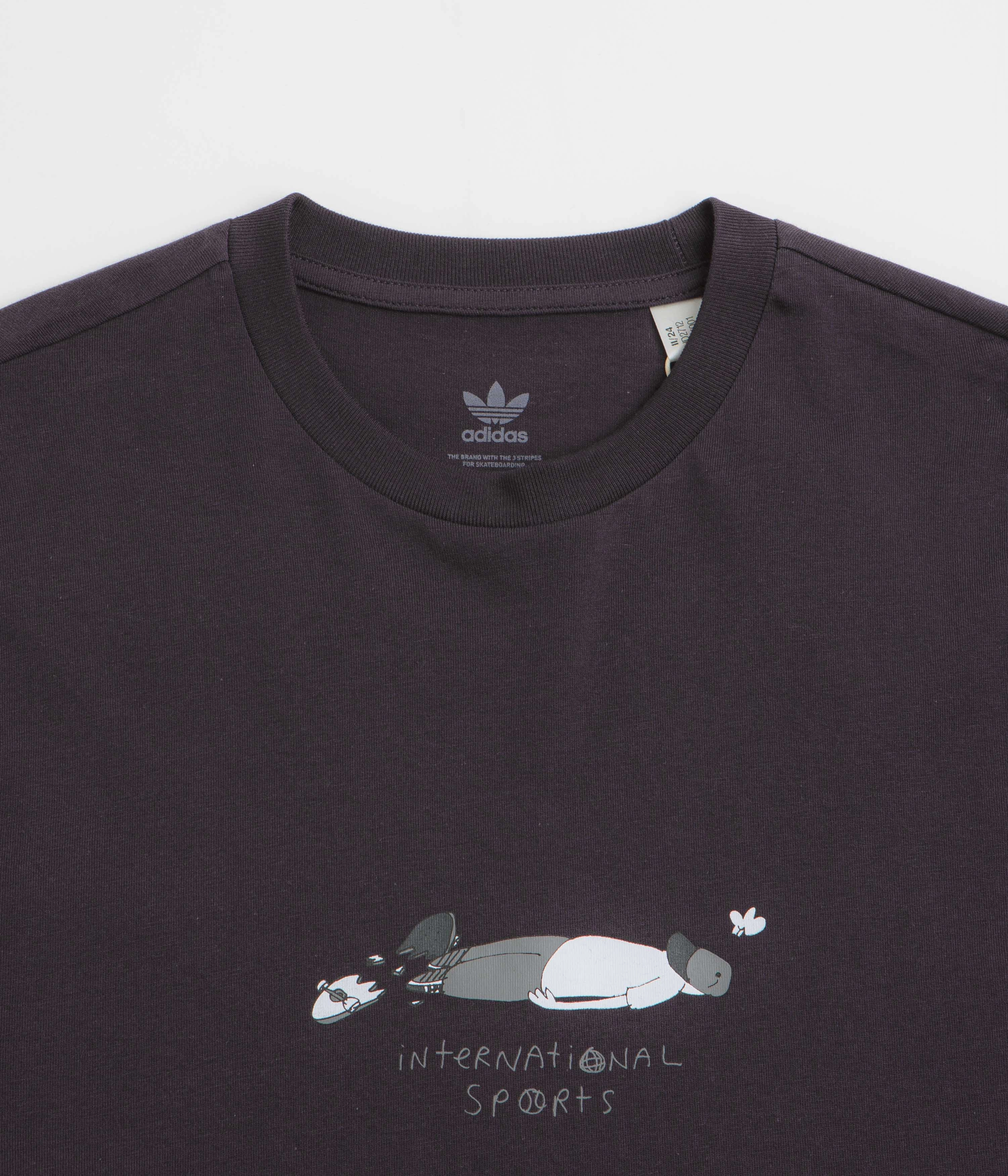 Mountain area Loose-fitting Adidas Henry Jones Defeat T-Shirt - Aurora Black