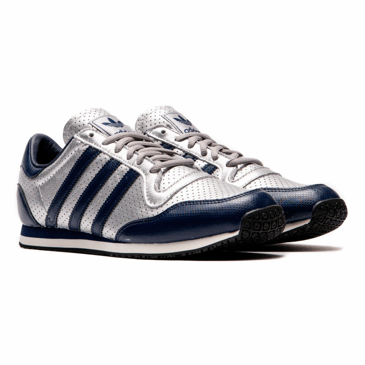 Adidas Men's Galaxy OG Silver Metallic/Night Indigo/Off White Odor Resistant Technology Arch Support System