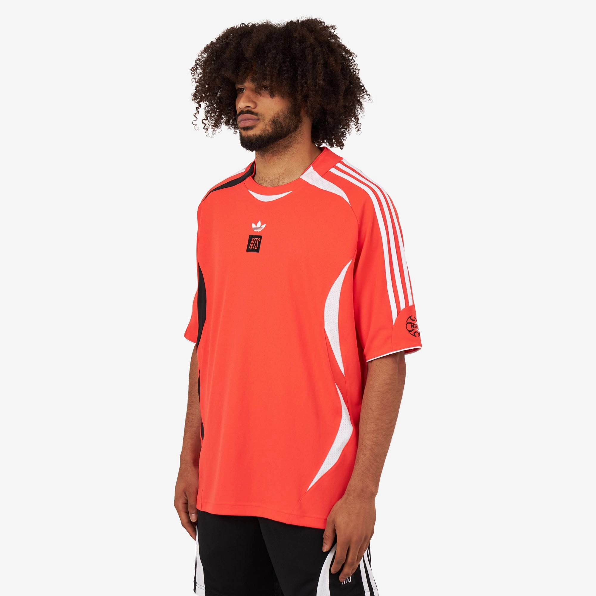 adjustable sleeves adidas Originals x NTS Radio Jersey Solar Red / Black - White