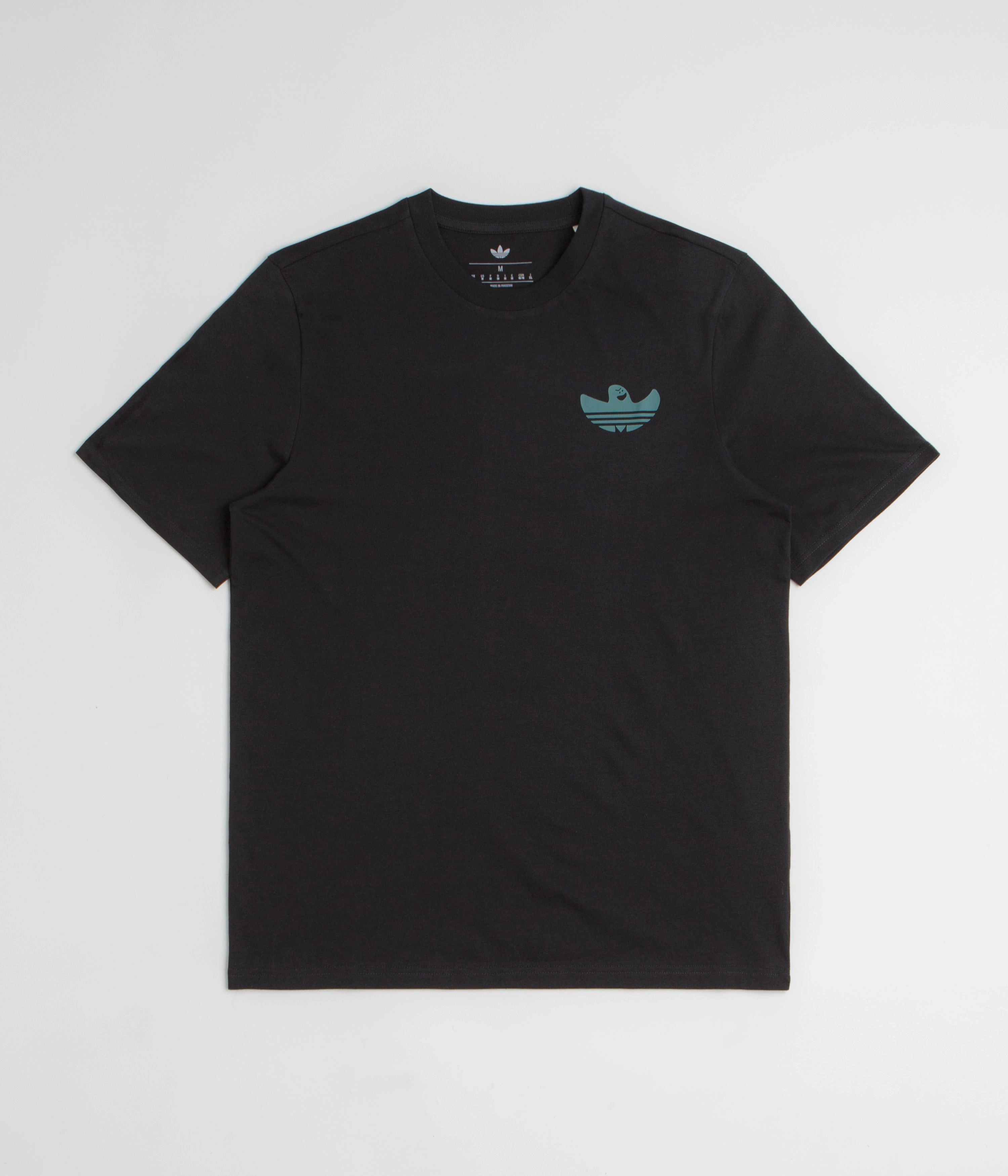 museum event Adidas Shmoofoil Gonz Speedy T-Shirt - Black / Preloved Teal