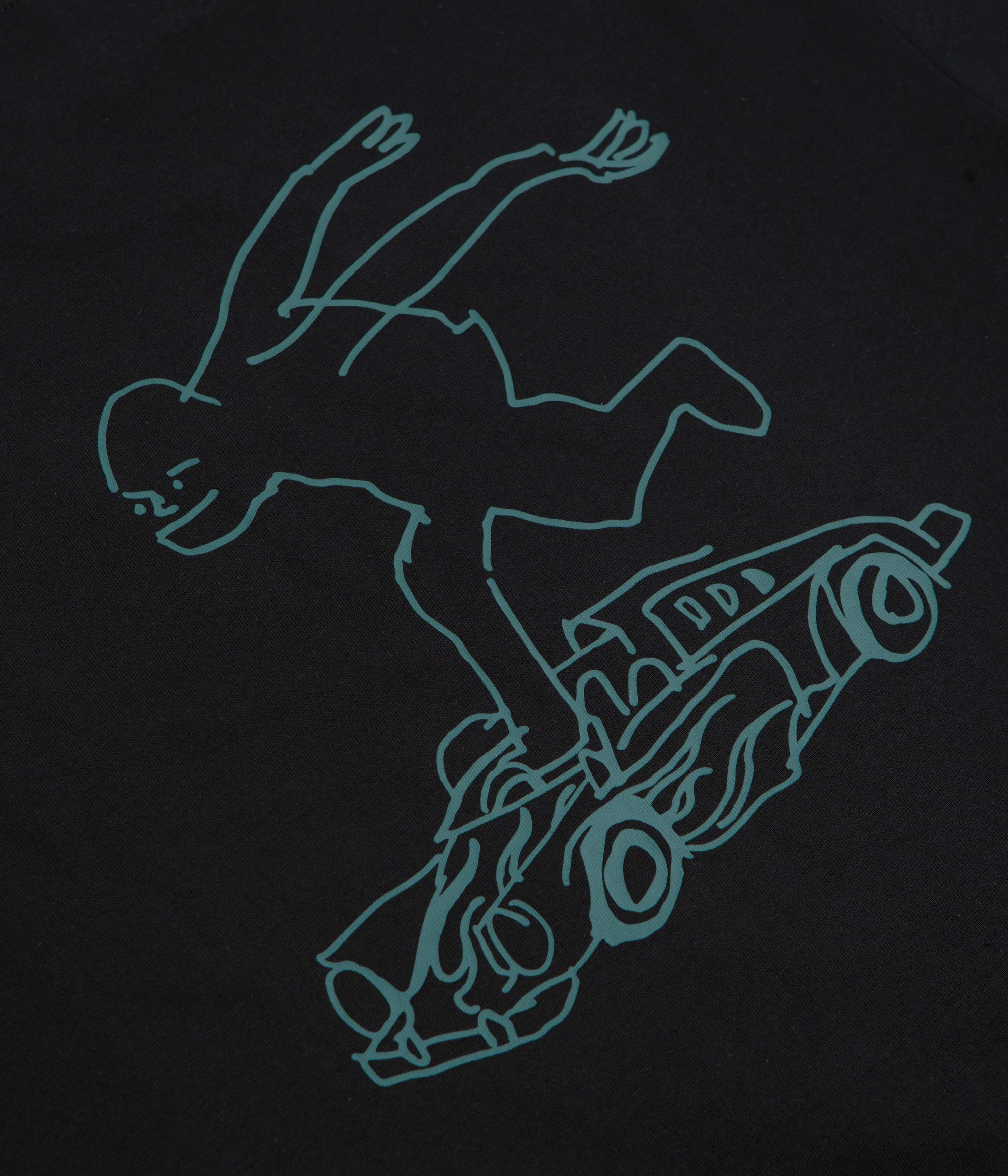 safari event Adidas Shmoofoil Gonz Speedy T-Shirt - Black / Preloved Teal