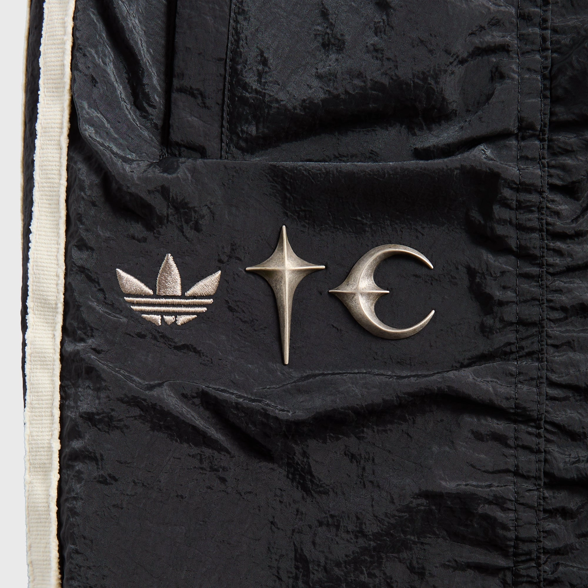 adidas x Thug Club Teamgeist Woven Track Pant - Black / Silver Metallic Performance Stretch