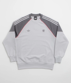 Adidas x Wall Street x Olympique Lyonnais Crewneck Sweatshirt - Solid Grey / Grey Five product premium quality assurance Soft Layer