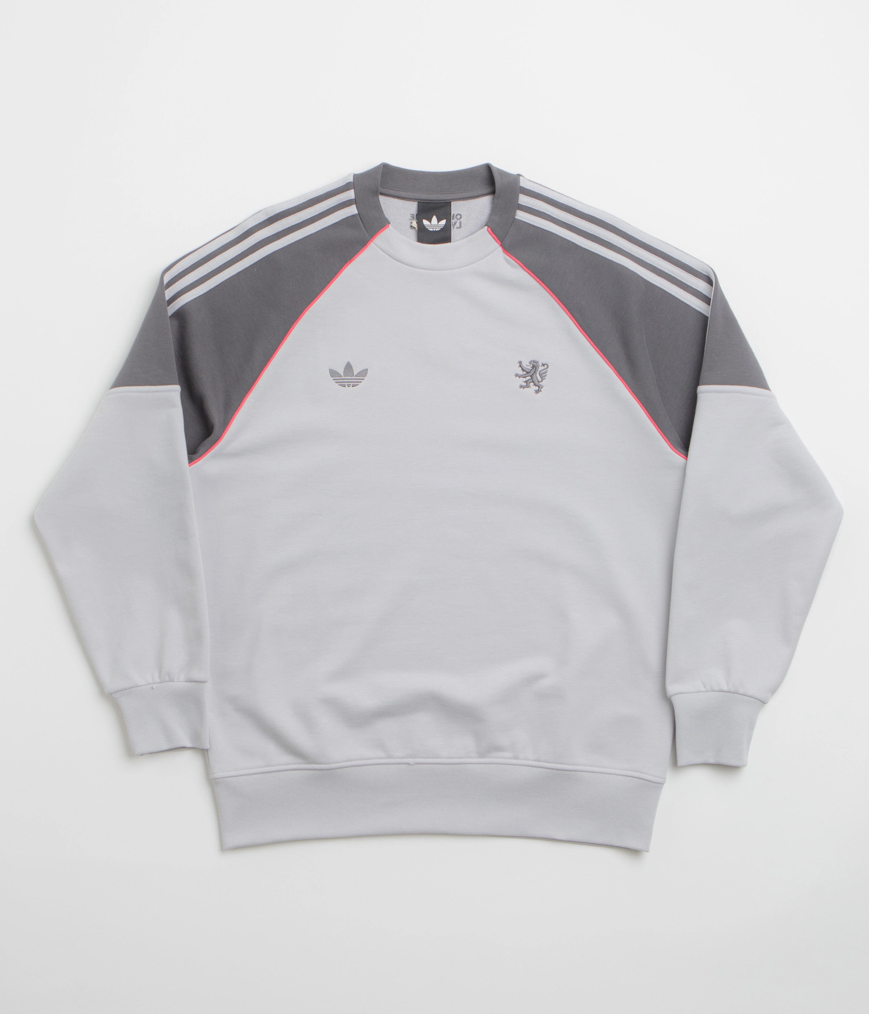 Adidas x Wall Street x Olympique Lyonnais Crewneck Sweatshirt - Solid Grey / Grey Five product premium quality assurance Soft Layer