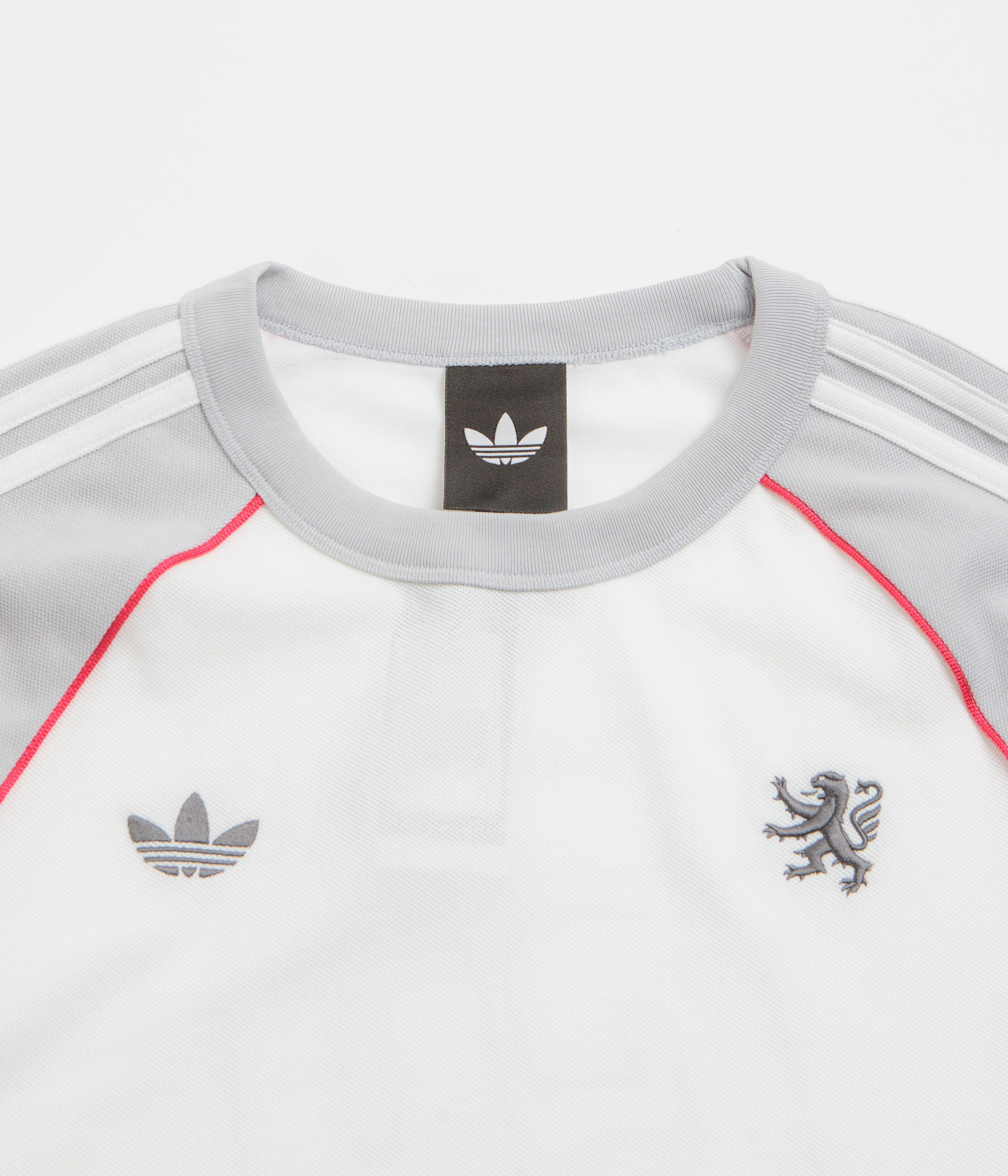 Adidas x Wall Street x Olympique Lyonnais Jersey - White / Solid Grey / Active Pink Date Base Layer