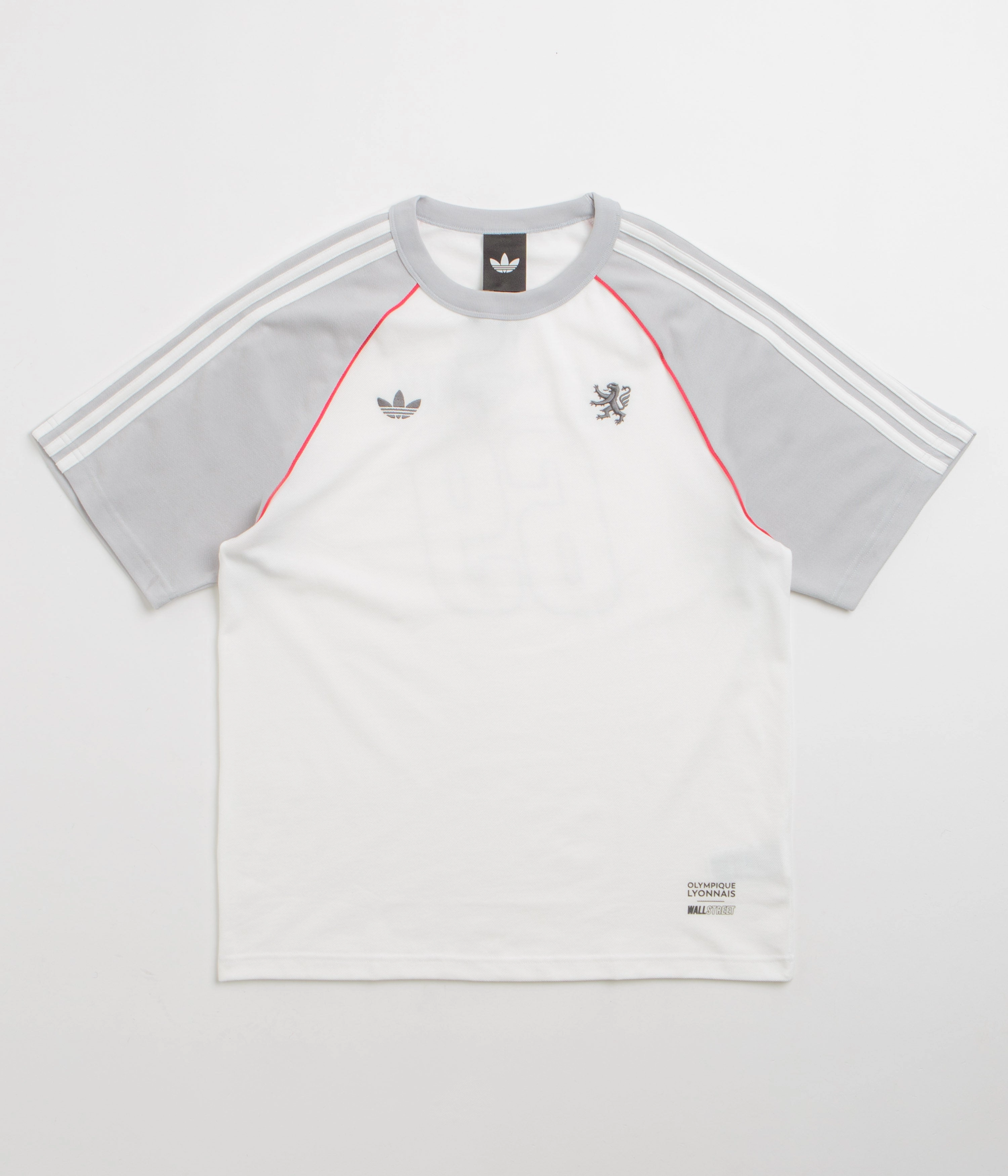 male clothing Adidas x Wall Street x Olympique Lyonnais Jersey - White / Solid Grey / Active Pink