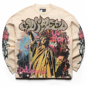 Godspeed New York Vandal L/S Tee - Bone Resilient Collar Interlining