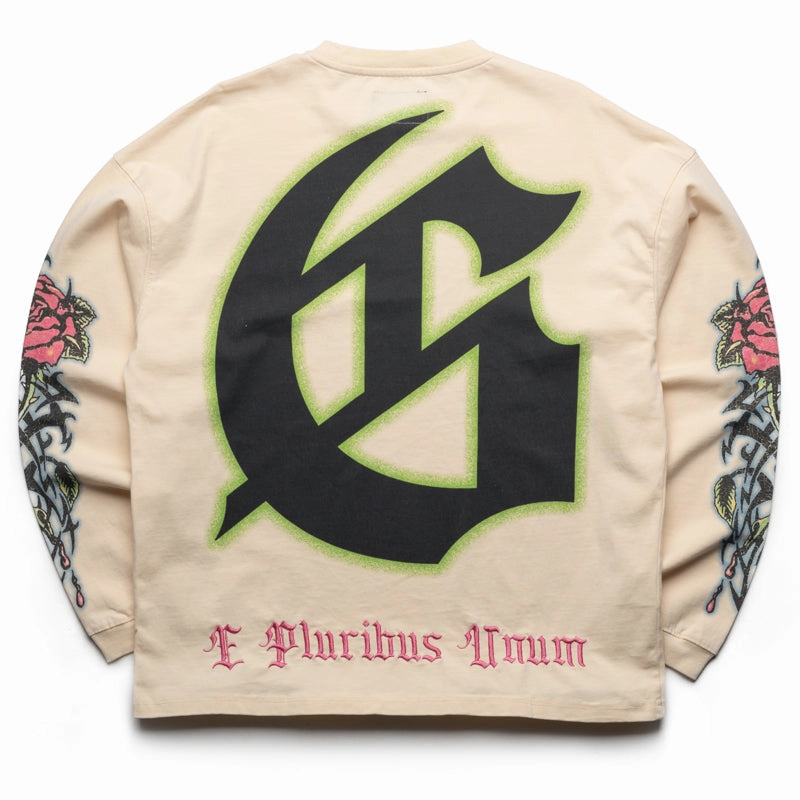 Godspeed New York Vandal L/S Tee - Bone ethnic hem boat event