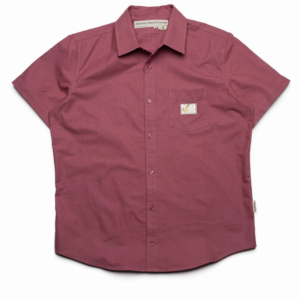 Advisory Board Crystals Short Sleeve Oxford Shirt - Mauve Soft Collar Design Odor Control Fabric