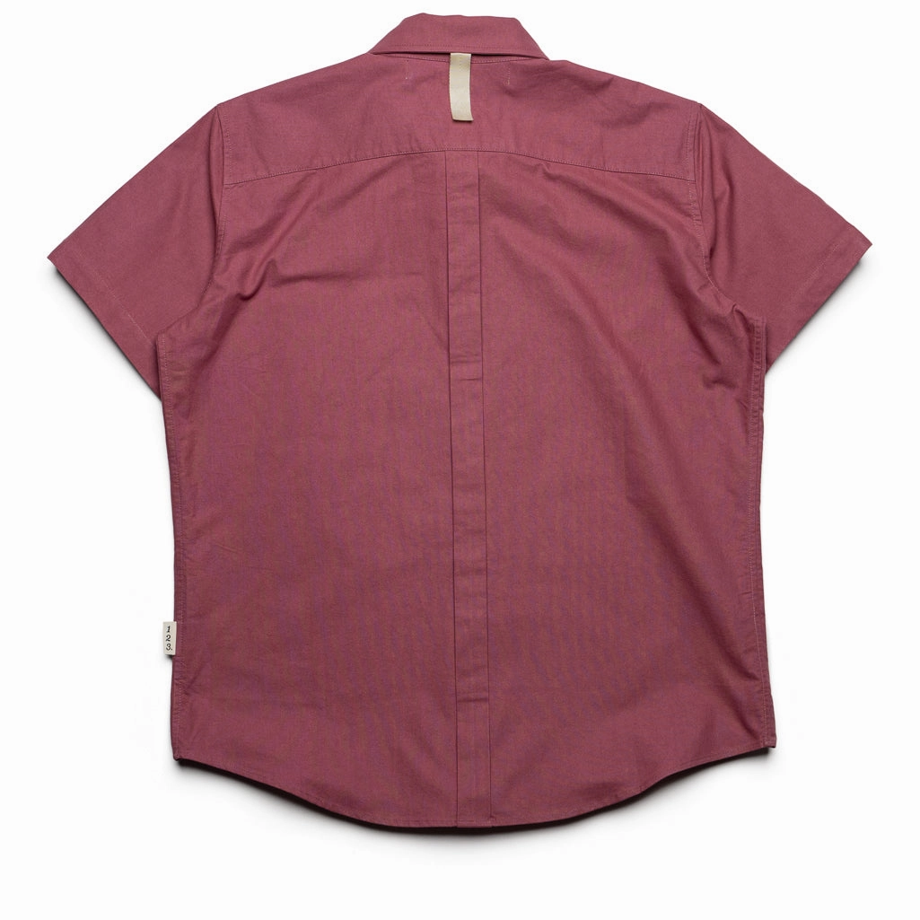Advisory Board Crystals Short Sleeve Oxford Shirt - Mauve Quick Release Placket