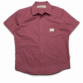 Advisory Board Crystals Short Sleeve Oxford Shirt - Mauve Soft Collar Design Odor Control Fabric