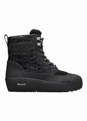 Durable Shell Rainy Day Commuter Bally Cuby 6234584 Men's Curling Shearling-Lined Suede & Leather Boots