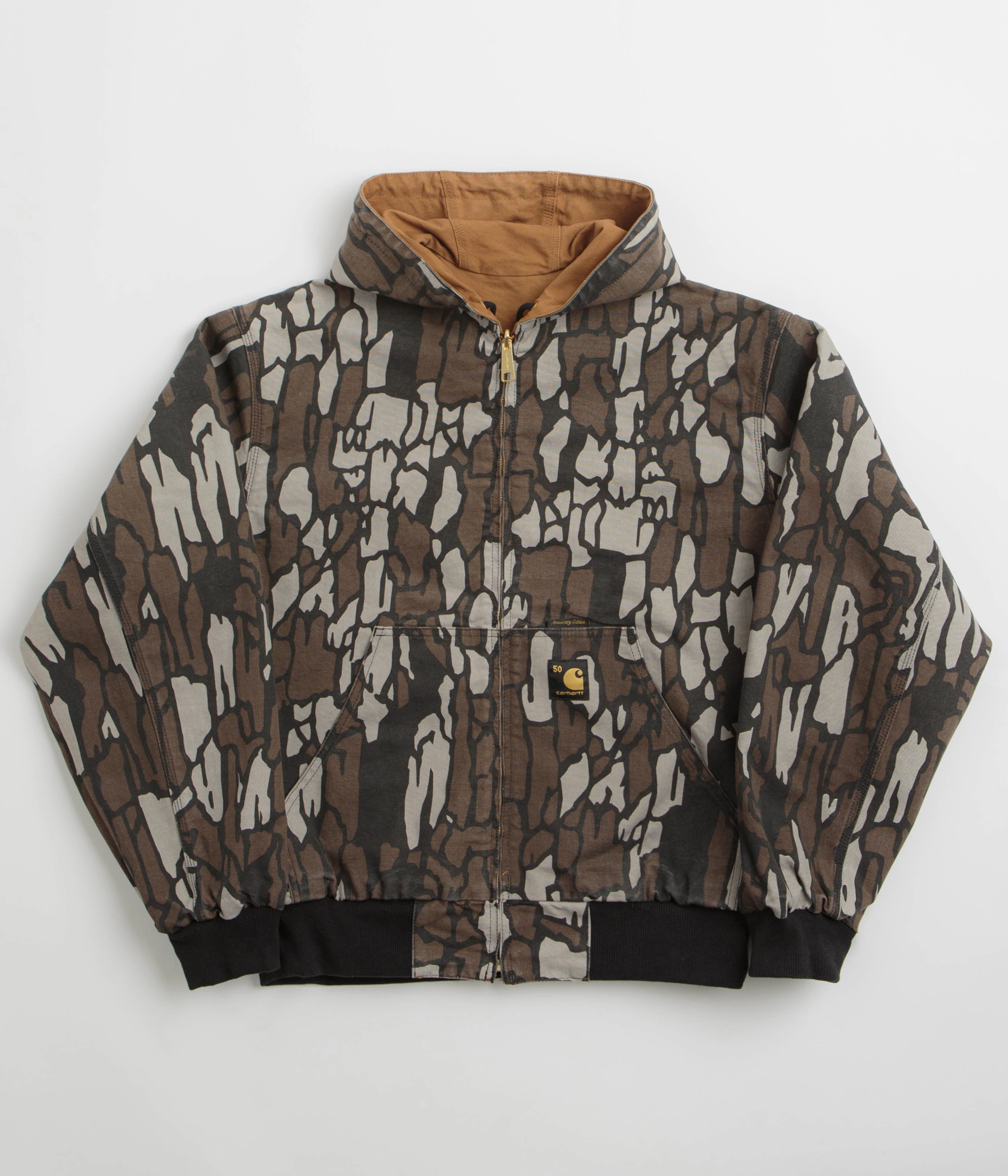 Carhartt Canvas OG Active Jacket - Hamilton Brown / Camo Trebark Multi Pocket Style Perfume