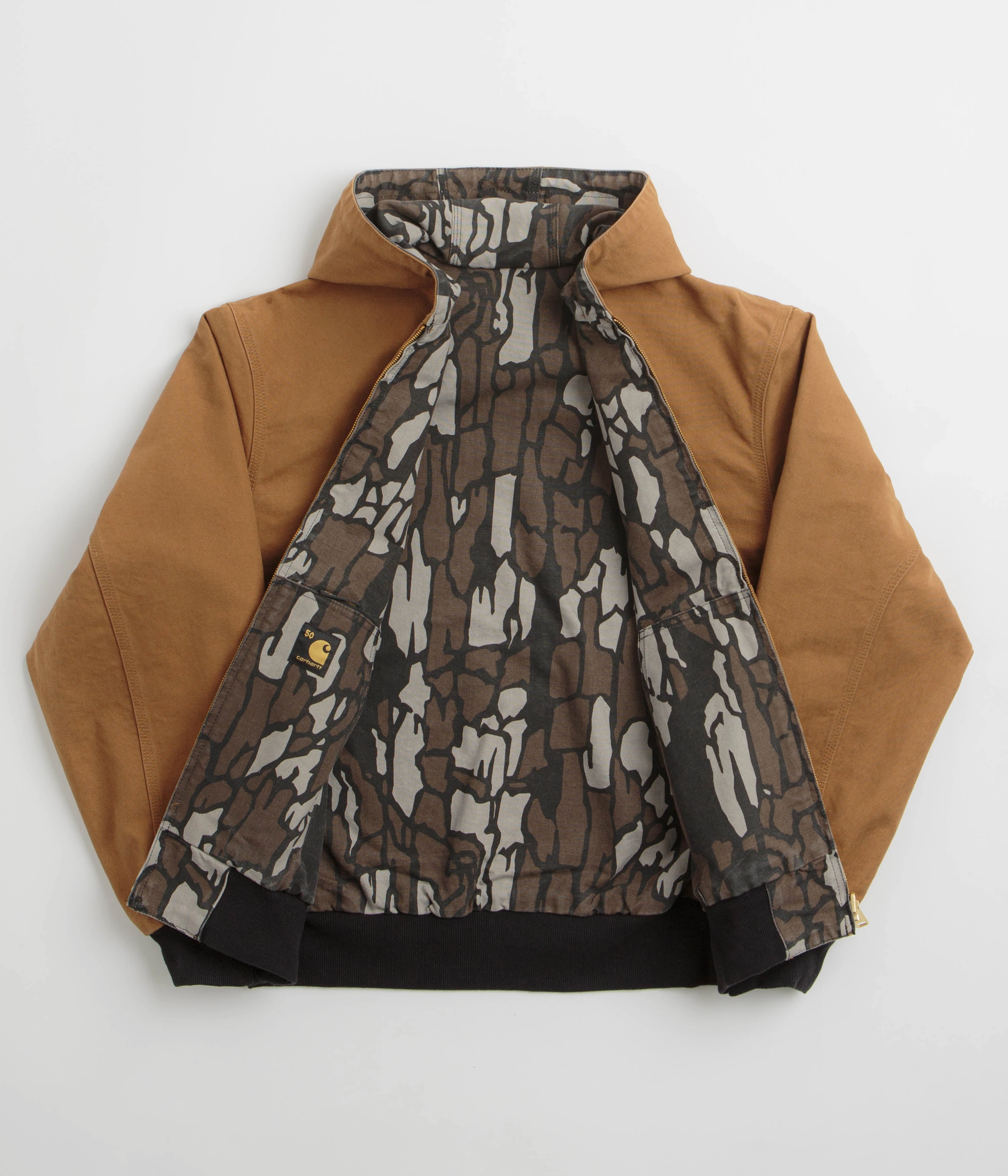 Carhartt Canvas OG Active Jacket - Hamilton Brown / Camo Trebark Sleek Layer