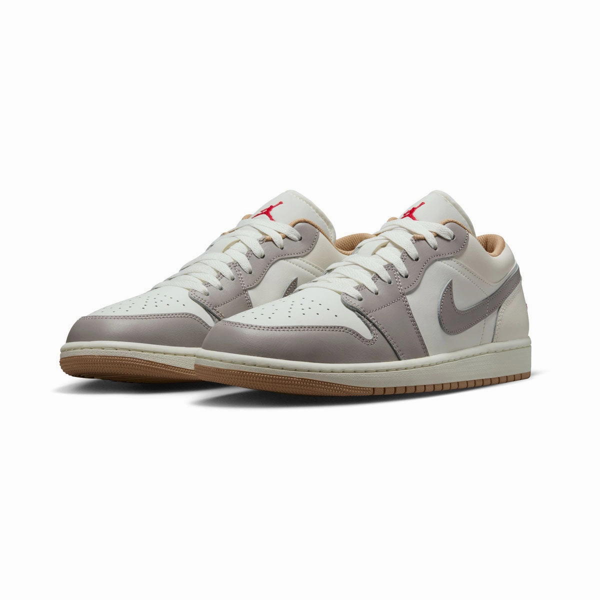 Neutral Colors Train Step Air Jordan 1 Low 'Sail College Grey Rattan' Men's Shoes